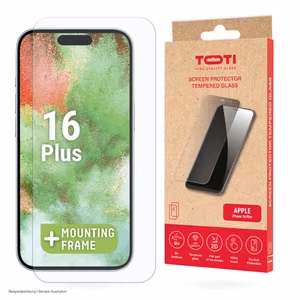 Rūdīts stikls 2D ekrāna aizsargs pilnam virsmai priekš iPhone 16 Plus/15 Plus, caurspīdīgs