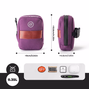 Rockbros F006 velosipēda sēdekļa soma 0.35 l - violeta