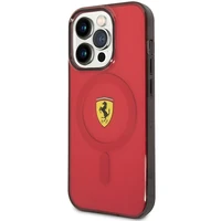 Ferrari FEHMP14XURKR iPhone 14 Pro Max 6.7" sarkans cietais viedtālruņa apvalks daļēji caurspīdīgs magnētiskais (MagSafe)