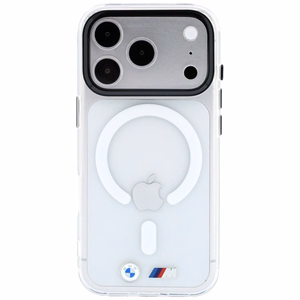 BMW M IML Glossy Metal Logo & Trims MagSafe maciņš modelim iPhone 17 Pro / 18 Pro – caurspīdīgs