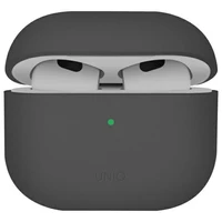 Uniq Lino silikona apvalks AirPods 4 - pelēks