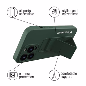 Wozinsky Kickstand Case силиконовый чехол с подставкой Xiaomi Redmi Note 11 Pro тёмно-синий