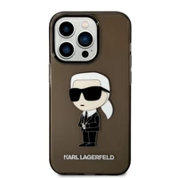 Karl Lagerfeld Ikonik Karl viedtālruņa apvalks iPhone 14 Pro Max - melns