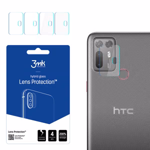 hibrīda stikls 3MK FLEXIBLE GLASS LENS HTC DESIRE 20 PLUS kamerai 4 gab..