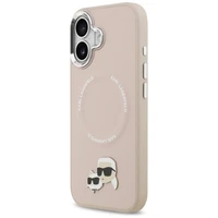 Karl Lagerfeld Karl & Choupette Pins Magnētiskais apvalks viedtālrunim iPhone 17 Pro - rozā