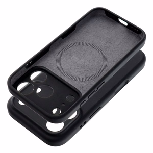 Maciņš iPhone 17 Pro Max / 18 Pro Max (zema kameras mala) Forcell F-Protect Rubber Premium, saderīgs ar MagSafe, melns