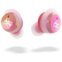 Guess Bluetooth austiņas GUTWSJ144ESF TWS + dokstacija fuksijas/fuksijas varavīksnes 4G drukāts logotips