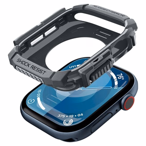 Spigen Rugged Armor apvalks Apple Watch 10 46mm pulkstenim - pelēks
