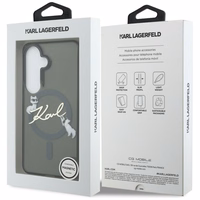 Karl Lagerfeld IML KC Script MagSafe Maciņš for Samsung Galaxy S26 Plus - melns