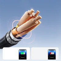 Joyroom S-A28 Flash Series 3A USB-A - Lightning kabelis 2 m - melns