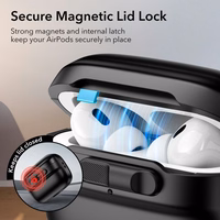 ESR Pulse Halolock viedtālruņa apvalks ar MagSafe Apple AirPods Pro 1/2 - melns