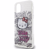 Hello Kitty IML Kitty uz ķieģeļiem grafiti apvalks iPhone 11 / Xr - balta