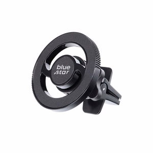 BLUE STAR magnētiskais automobiļa turētājs gaisa ventilācijai saderīgs ar MagSafe CLAMP melns