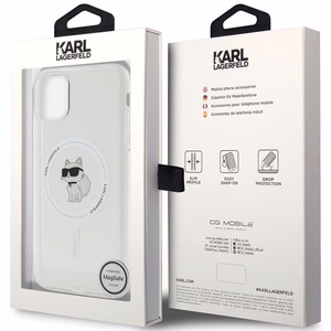 Karl Lagerfeld IML Choupette MagSafe apvalks iPhone 11 / Xr - caurspīdīgs
