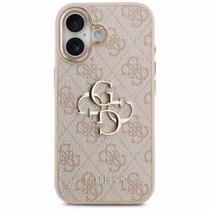 Guess 4G Big 4G Classic Logo viedtālruņa apvalks, paredzēts iPhone 17 – rozā zelta krāsā