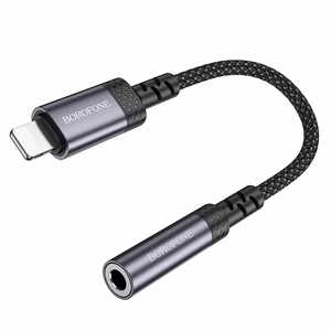 Borofone adapteris BV24 Graceful - Lightning uz jack 3,5 mm - pelēks