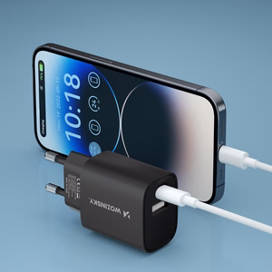 Wozinsky WGWCB USB-A USB-C 20W sienas lādētājs - melns