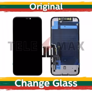 LCD Displejs piemērots iPhone 11 Melns (Toshiba versija + metāla plāksne) oriģināls (Atjaunots: Telemax)