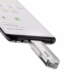 Pendrive 64GB USB 3.0 (USB A + USB C) Hoco UD10 silver
