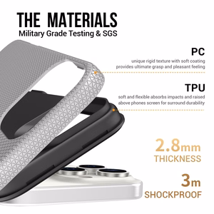 Perfectionists Trīsstūra mag koferis iPhone 15 Pro Max sudraba krāsā