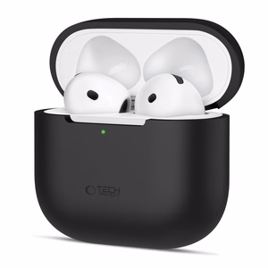 Силиконовый чехол Tech-Protect для Apple AirPods 4 - чёрный