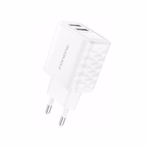 Lādētājs Foneng EU53 2.4A 2xUSB-A balts