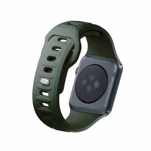 3mk silikona siksniņa Apple Watch, 42/44/45/46/49 mm, tumši zaļš, lielais izmērs