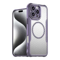 Leading Series Magnētiskais silikona viedtālruņa apvalks iPhone 16 Pro Max - violeta