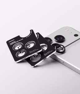Ringke 2 rūdītu kameras rāmja aizsargstiklu komplekts, paredzēts iPhone 18 Pro / Pro Max, melns