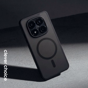 Crong Hybrid Matte Magnetic MagSafe vāciņš ierīcei Xiaomi Redmi Note 15 Pro+, melns