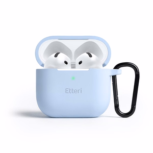 Etteri silikona maciņš AirPods 4 gaiši zils