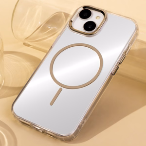 Clear Thin Mag case for iPhone 17 Air 6,6" gold