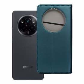 SMART MAGNETO grāmatas tipa viedtālruņa apvalks REALME 14 PRO tumši zaļš