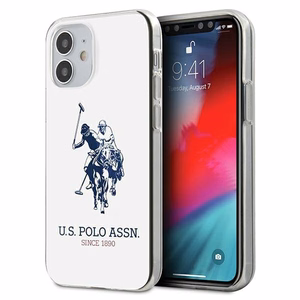 US Polo USHCP12STPUHRWH Shiny Big Logo vāciņš ierīcei iPhone 12 mini 5.4", balts