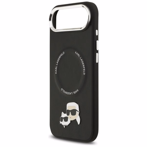 KARL LAGERFELD viedtālruņa apvalks IPHONE 17 Air, ar magnētisko MagSafe, (KLHMP17MPSMLRKCK, PU K&C PINS) melns