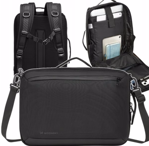 Wozinsky Premium Рюкзак сумка для ноутбука 15.6" с ремнём - чёрный
