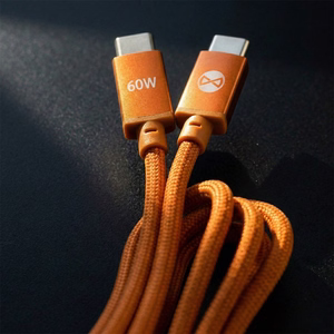 Forever Saffron kabelis USB-C - USB-C 1,0 m 60W oranžs