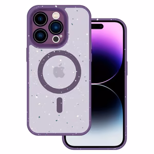 Tel Protect Magnetic Splash Frosted Case for iPhone 15 Plus Purple