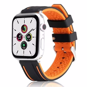 Beline Siksniņa Apple Watch Solid Silicone 38/40/41mm oranžs-melns