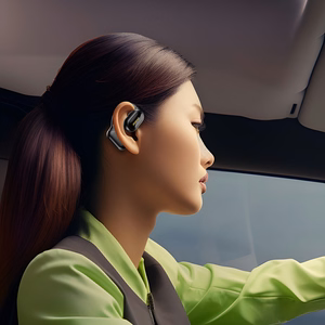 OWS Dudao U4A Bluetooth 5.3 IPX5 biznesa austiņa - melna