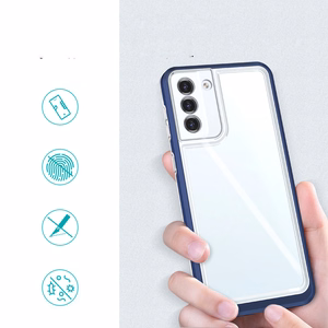 Clear 3in1 viedtālruņa apvalks Samsung Galaxy S23 silikona apvalks ar rāmi zils