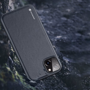 Dux Ducis Fino viedtālruņa apvalks iPhone 14 Plus sarkans, izgatavots no neilona