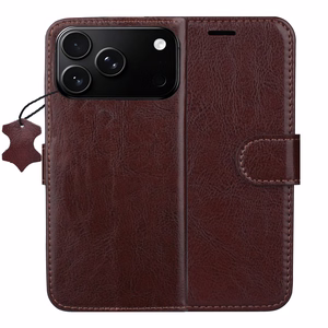 Smart Luxe ādas vāciņš modelim iPhone 17 Pro 6,3" / 18 Pro 6,3", brūns