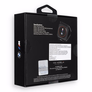BMW M Qi2 3 vienā bezvadu lādētājs, 15 W, drukāts logotips, sarkans