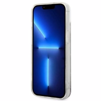 Karl Lagerfeld KLHCP14SLMNMS iPhone 14 6.1 "cietais viedtālruņa apvalks sudraba / sudraba šķidrais mirdzums Monogram