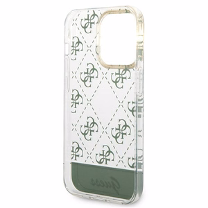 Guess 4G Pattern Script viedtālruņa apvalks iPhone 14 Pro Max - haki