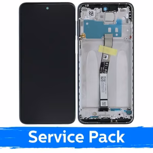 LCD Displejs Saderīgs ar Xiaomi Redmi Note 9S (Note 9 Pro) Ar Frame / Interstellar Pelēks / (Service Pack)
