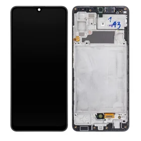 LCD ekrāns Samsung A325 A32 4G ar skārienjūtīgo ekrānu un rāmi oriģināls Awesome Black (servisa pakete)