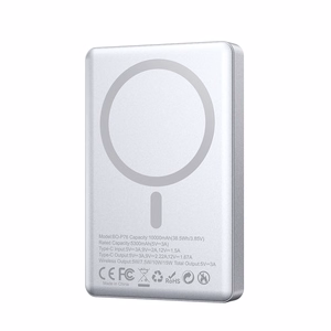 BWOO ультратонкий алюминиевый магнитный power bank P76 PD 20W 10000 mAh с цифровым дисплеем и портом USB-C черный