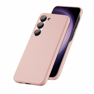 Dux Ducis Grit viedtālruņa apvalks Samsung Galaxy S23+ elegants apvalks no mākslīgās ādas rozā